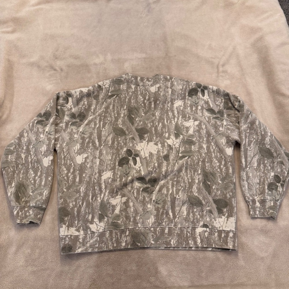 Abercrombie & Fitch Camo Soft Essentials Crewneck Sweatshirt Oversized Sz L - Picture 8 of 9